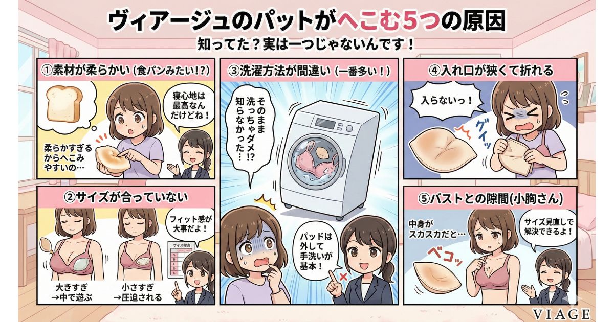 ヴィアージュ パッド へこむ 原因