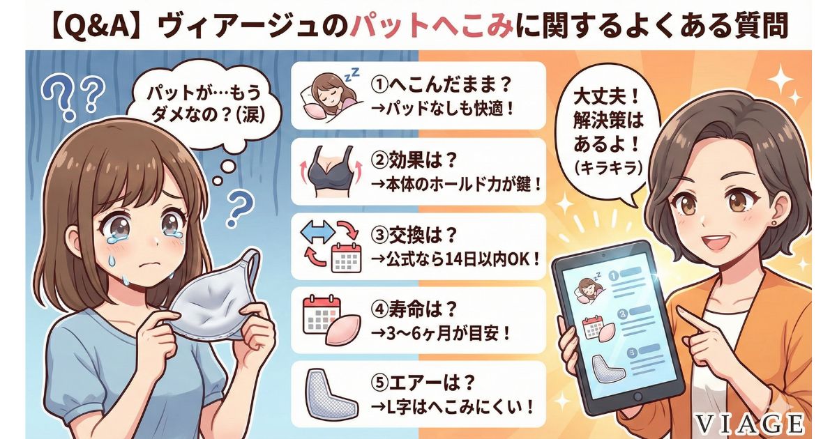 ヴィアージュ パッド へこむ よくある質問
