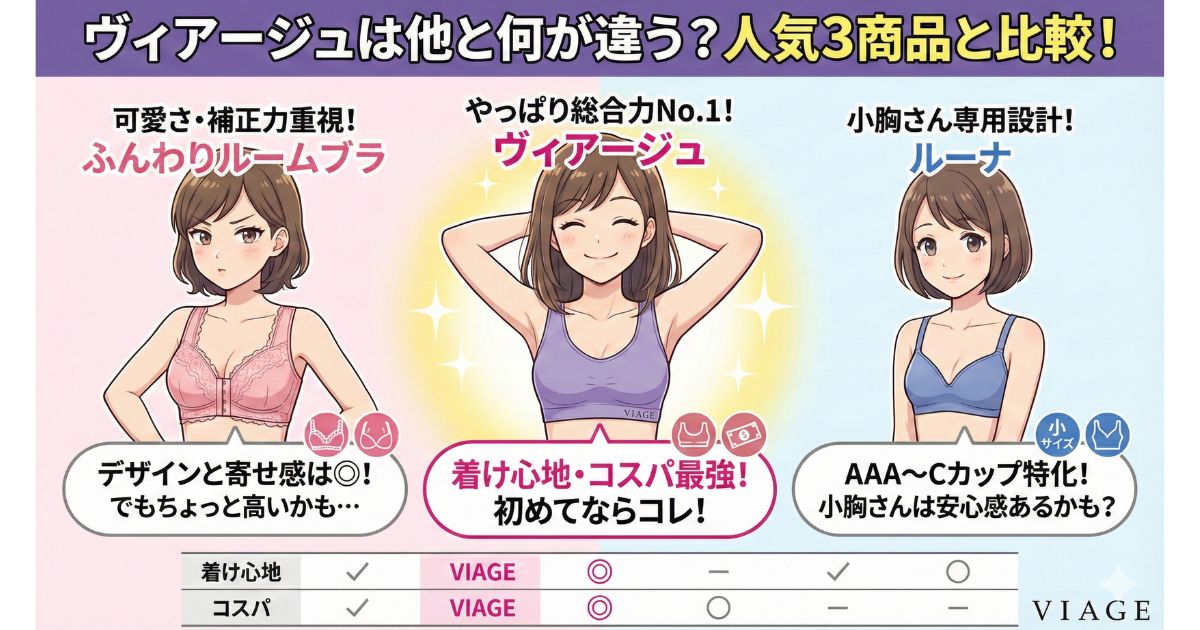 ヴィアージュナイトブラ 比較