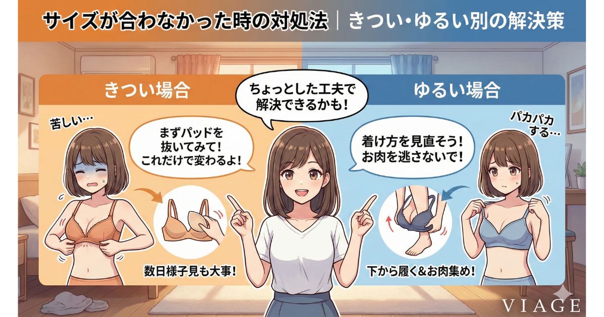 ヴィアージュ サイズが合わなかった時の対処法