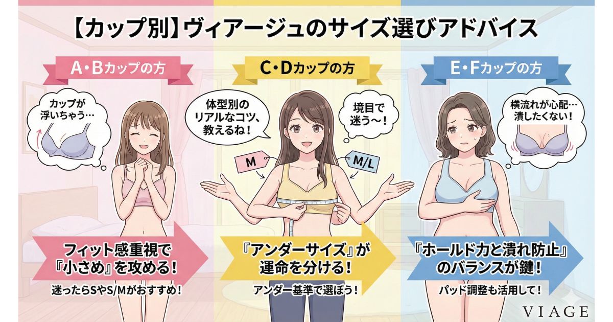 【カップ別】ヴィアージュのサイズ選び