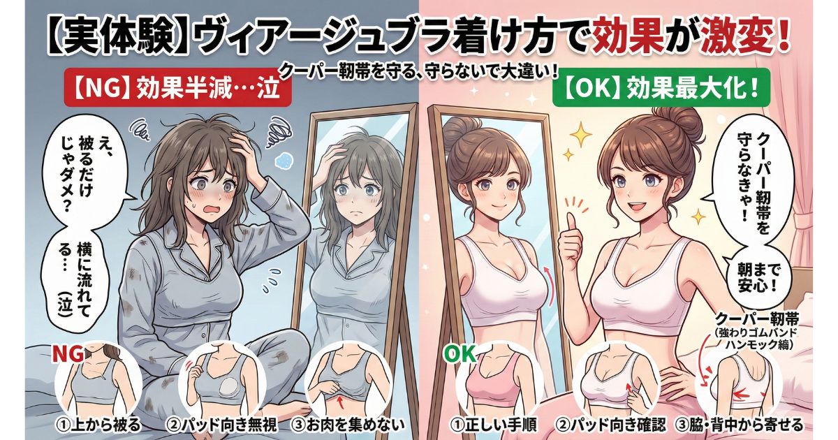 ヴィアージュブラ付け方 間違える 効果なし