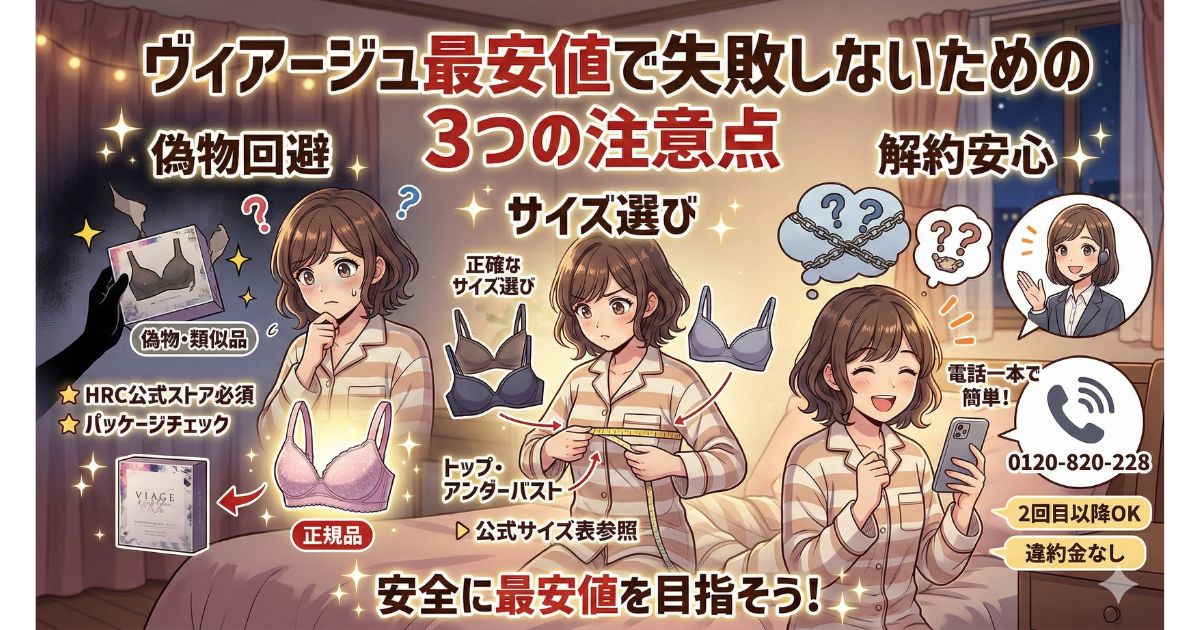 ヴィアージュ 最安値 失敗しないための注意点