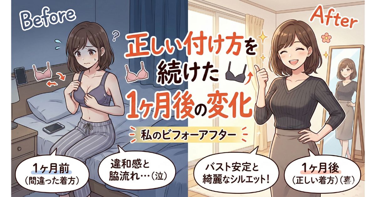 ヴィアージュブラ正しい付け方 ビフォーアフター