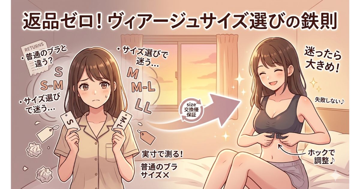 ヴィアージュ 返品 サイズ選び