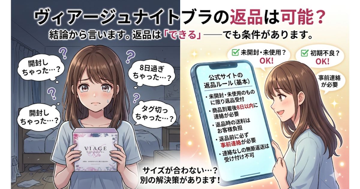 ヴィアージュ 返品 できる