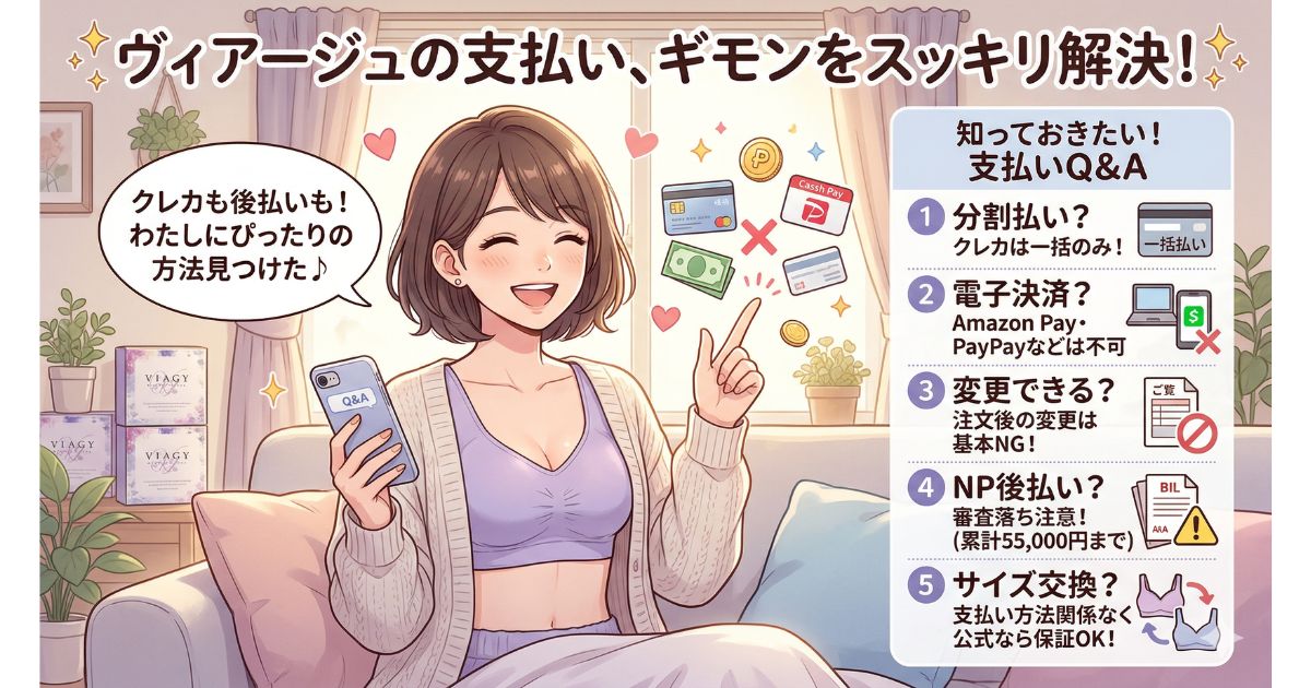 ヴィアージュ 支払い方法 よくある質問