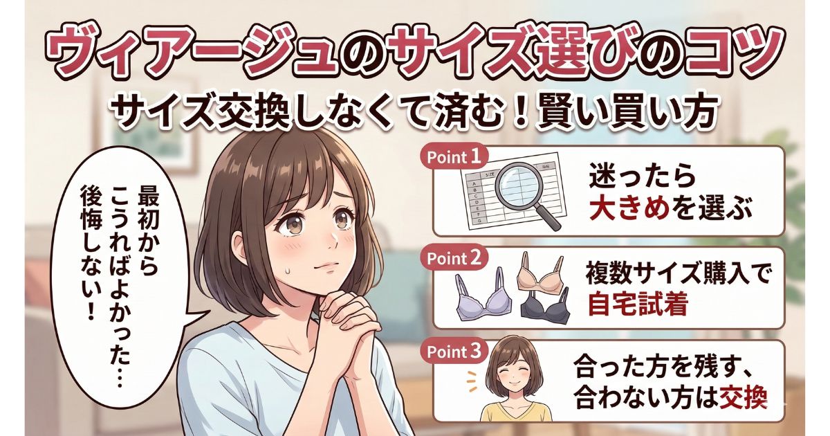 ヴィアージュ サイズ交換 コツ