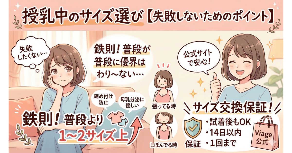 ヴィアージュ 授乳中 サイズ選び
