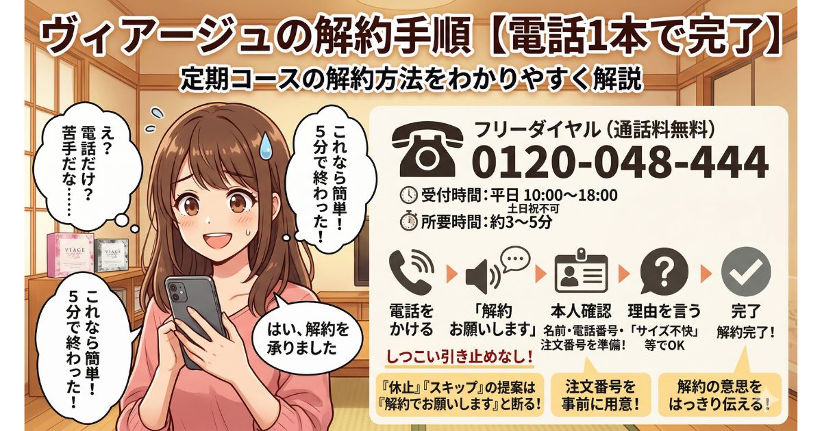 ヴィアージュ 解約 手順