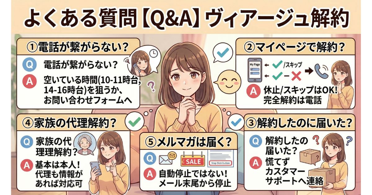 ヴィアージュ 解約 よくある質問