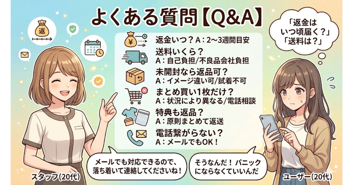 ヴィアージュ 返品 よくある質問